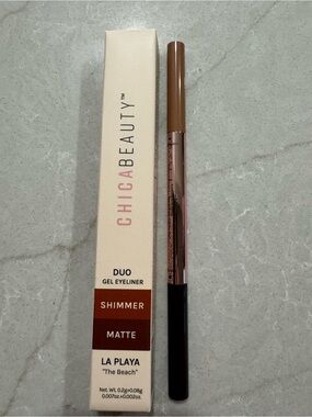 Chica Beauty duo gel eyeliner La Playa Shimmer matte NIB